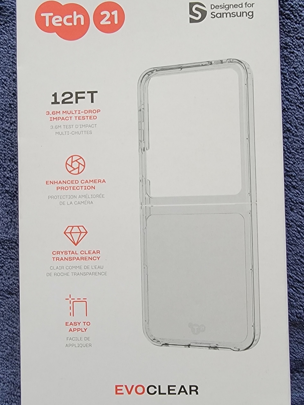 tech21 EvoClear Transparent Clear Samsung Galaxy Z Flip6 Phone Case